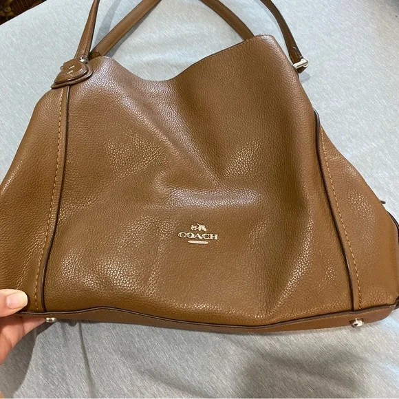 Coach Eddie shoulder bag purse slouch pepplestone - Picture 1 of 14